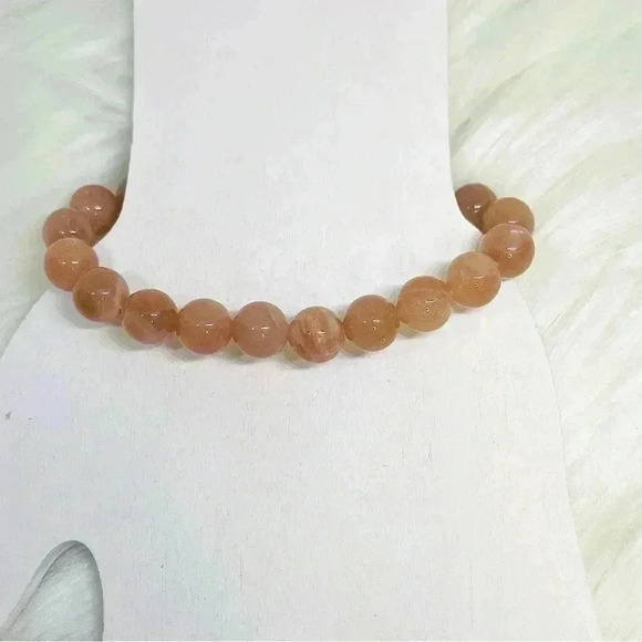 Orange Moonstone Crystal Bracelet - Picture 4 of 6